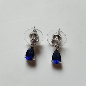 Royal blue teardrop earrings